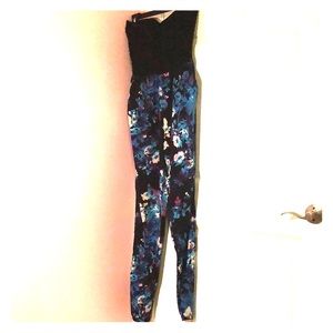 Rue 21 Black/ floral jumpsuit size 2